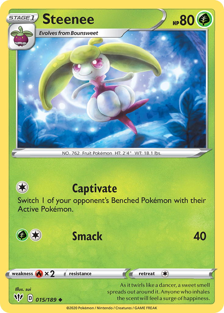 Steenee – Darkness Ablaze 015/189 Pokémon card