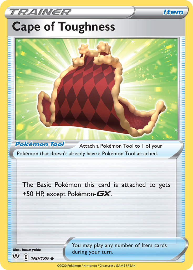 Cape of Toughness – Darkness Ablaze 160/189 Pokémon card