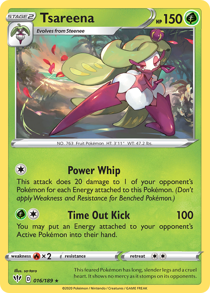 Tsareena – Darkness Ablaze 016/189 Pokémon card