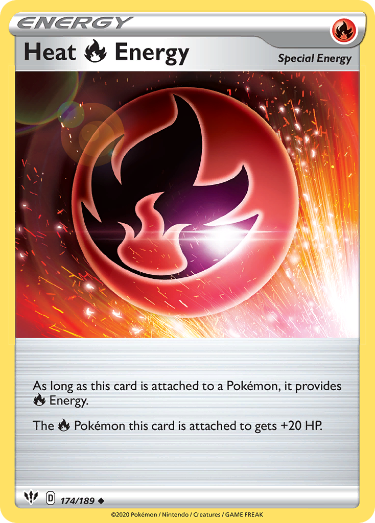 Heat Fire Energy – Darkness Ablaze 174/189 Pokémon card
