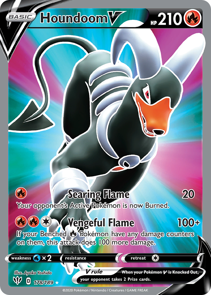 Houndoom V – Darkness Ablaze 178/189 Pokémon card