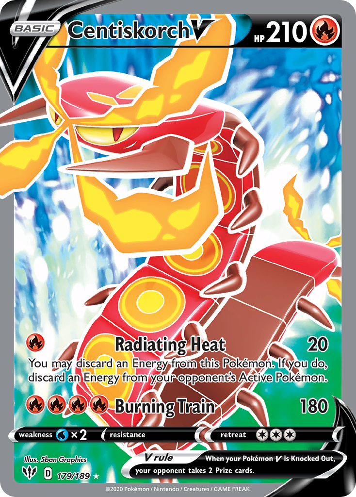 Centiskorch V – Darkness Ablaze 179/189 Pokémon card