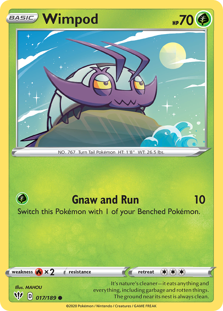 Wimpod – Darkness Ablaze 017/189 Pokémon card