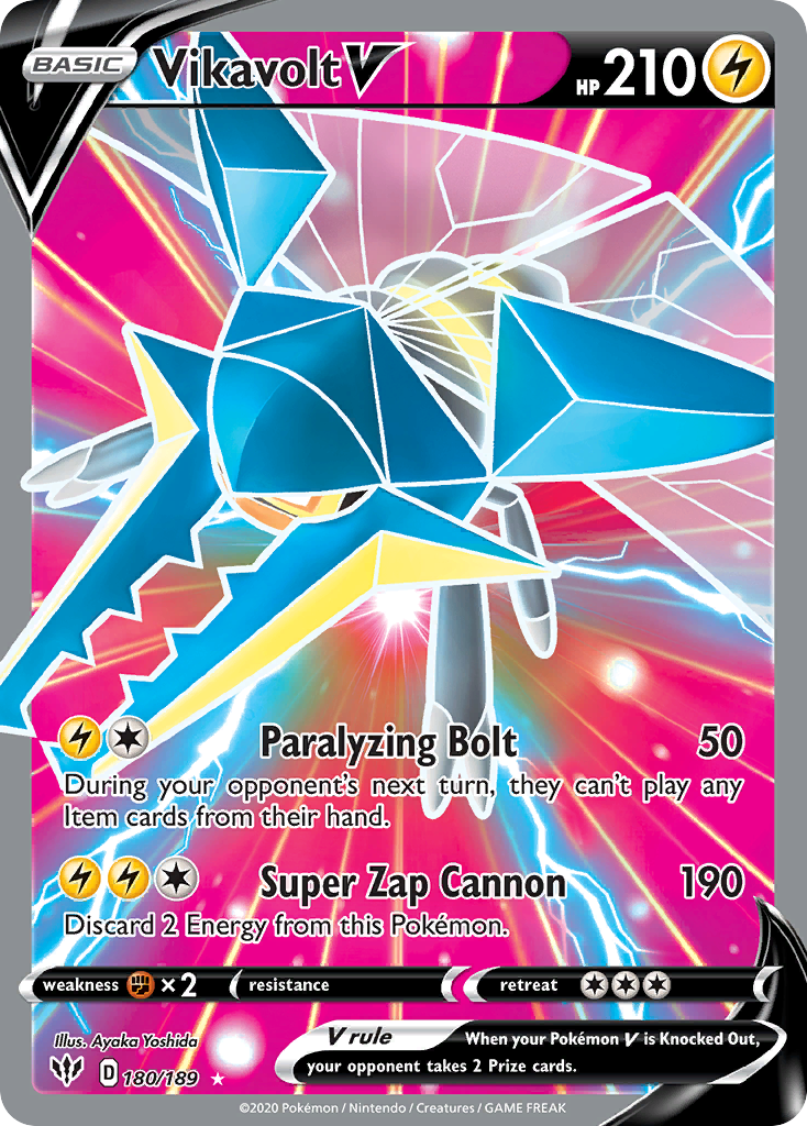 Vikavolt V – Darkness Ablaze 180/189 Pokémon card