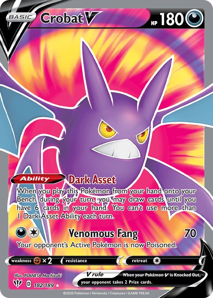 Crobat V – Darkness Ablaze 182/189 Pokémon card