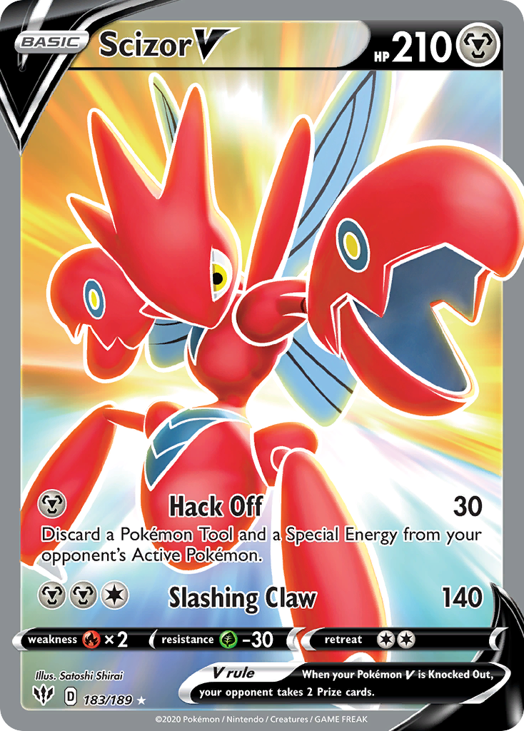 Scizor V – Darkness Ablaze 183/189 Pokémon card