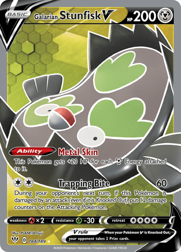 Galarian Stunfisk V - Darkness Ablaze 184
