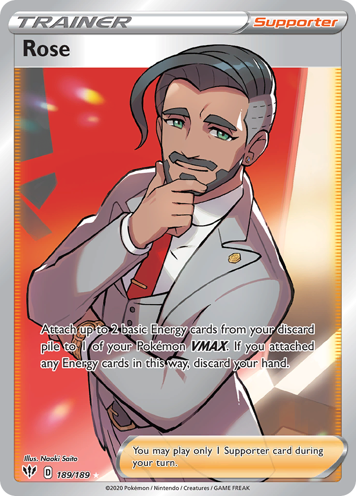 Rose – Darkness Ablaze 189/189 Pokémon card