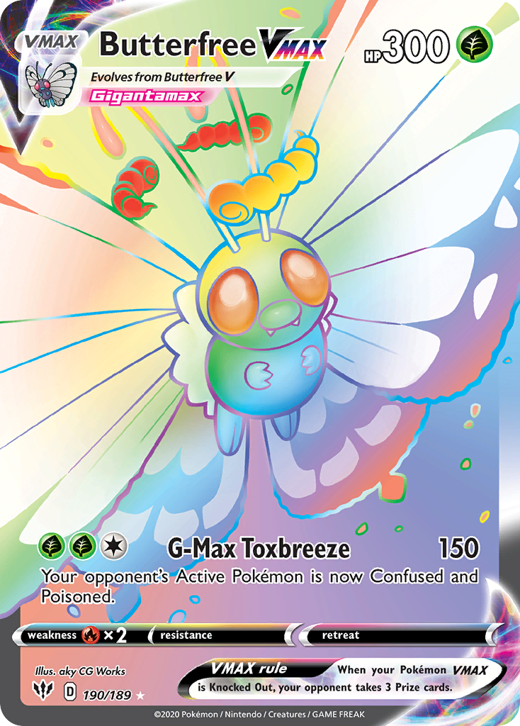 Butterfree VMAX – Darkness Ablaze 190/189 Pokémon card