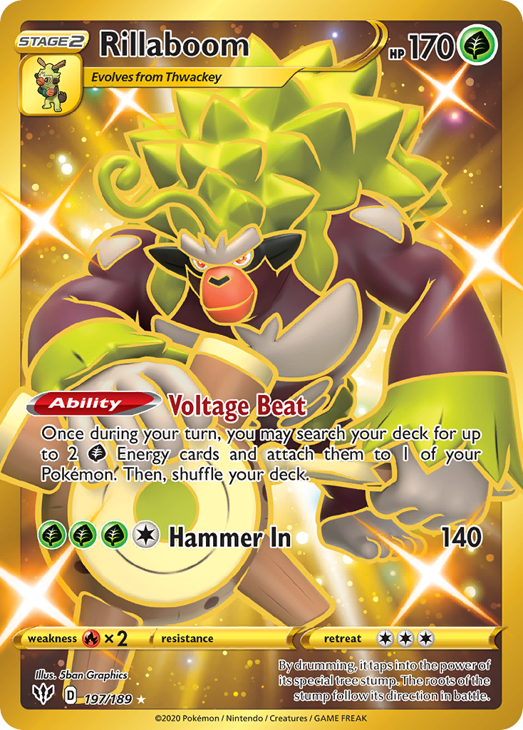 Rillaboom – Darkness Ablaze 197/189 Pokémon card