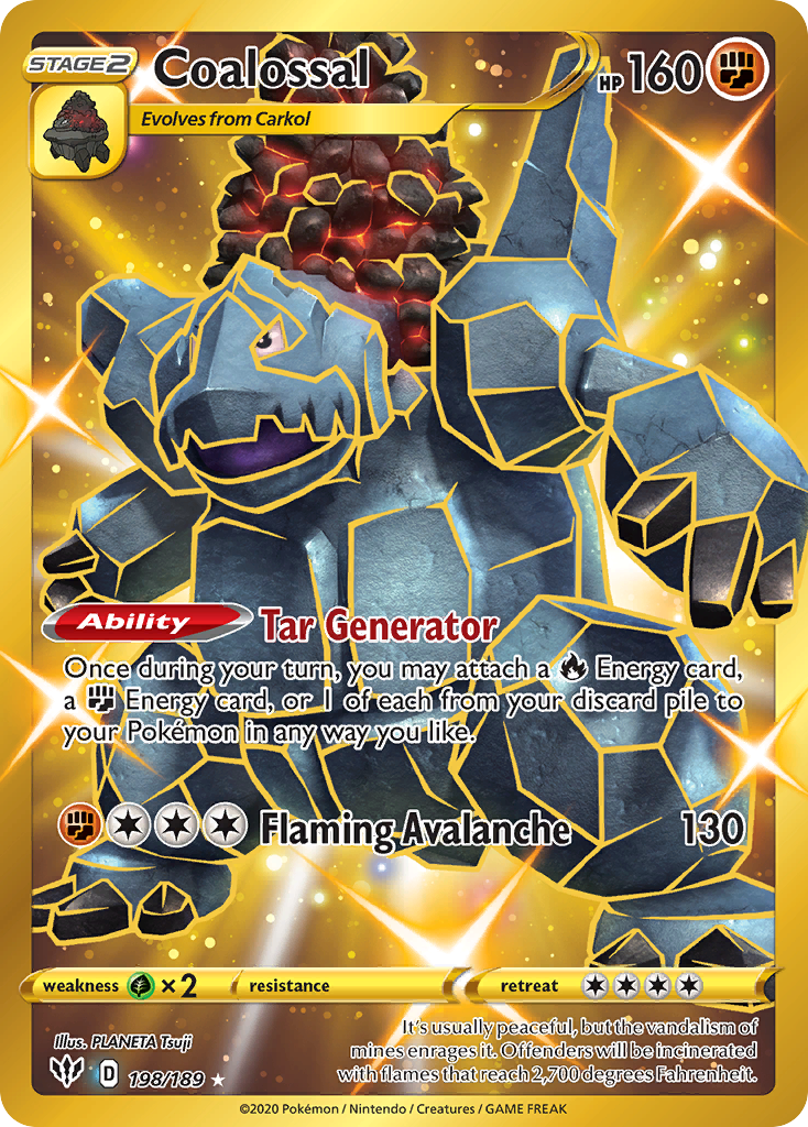 Coalossal – Darkness Ablaze 198/189 Pokémon card