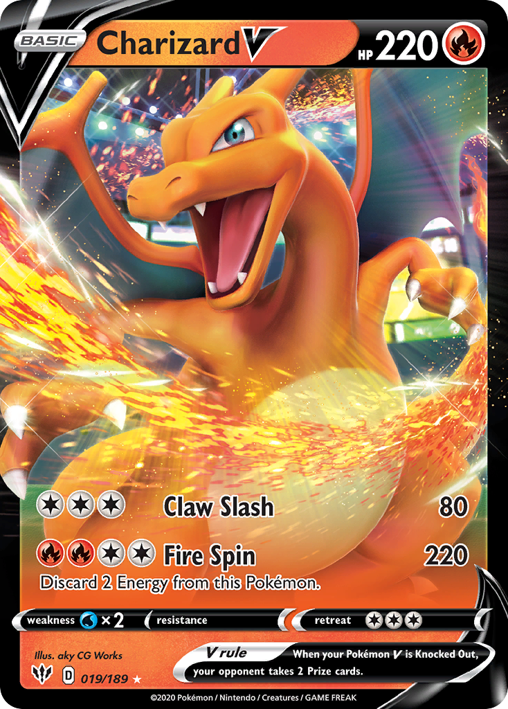 Charizard V – Darkness Ablaze 019/189 Pokémon card