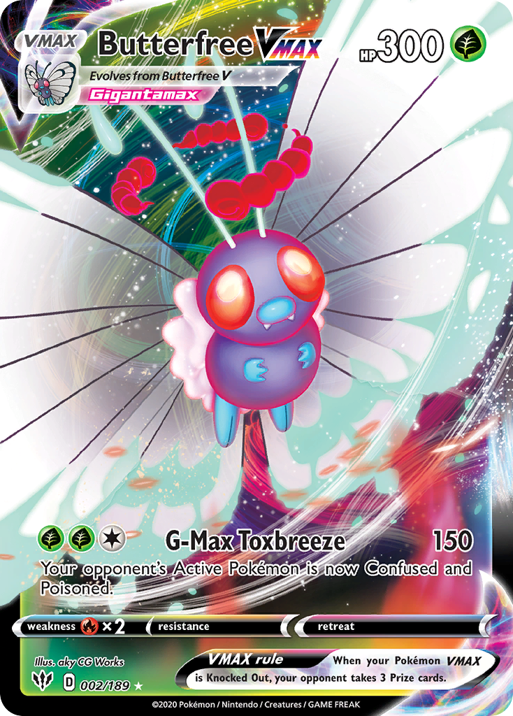 Butterfree VMAX – Darkness Ablaze 002/189 Pokémon card