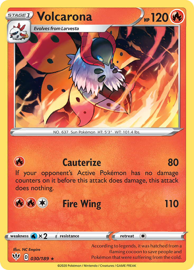Volcarona – Darkness Ablaze 030/189 Pokémon card