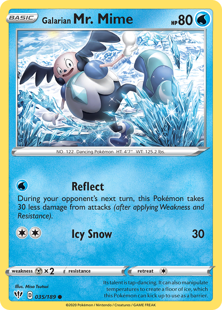 Galarian Mr. Mime – Darkness Ablaze 035/189 Pokémon card