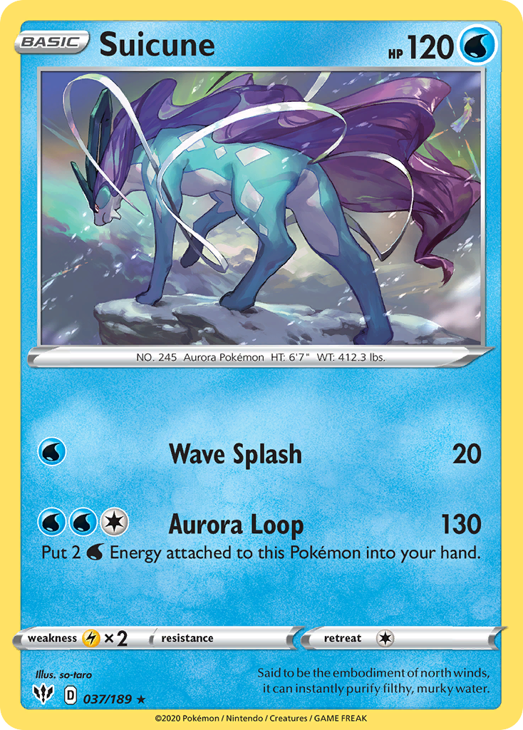 Suicune – Darkness Ablaze 037/189 Pokémon card
