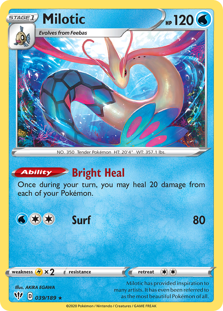 Milotic – Darkness Ablaze 039/189 Pokémon card