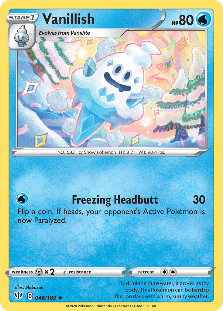 Vanillish – Darkness Ablaze 046/189 Pokémon card