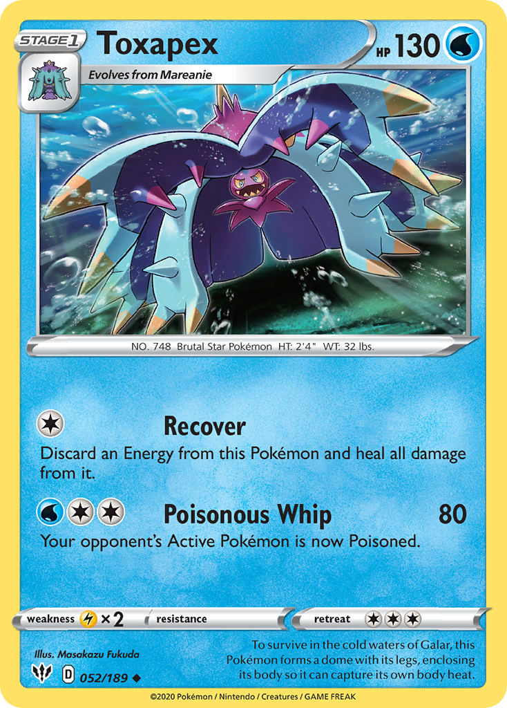 Toxapex – Darkness Ablaze 052/189 Pokémon card
