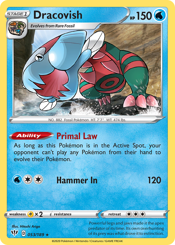 Dracovish – Darkness Ablaze 053/189 Pokémon card