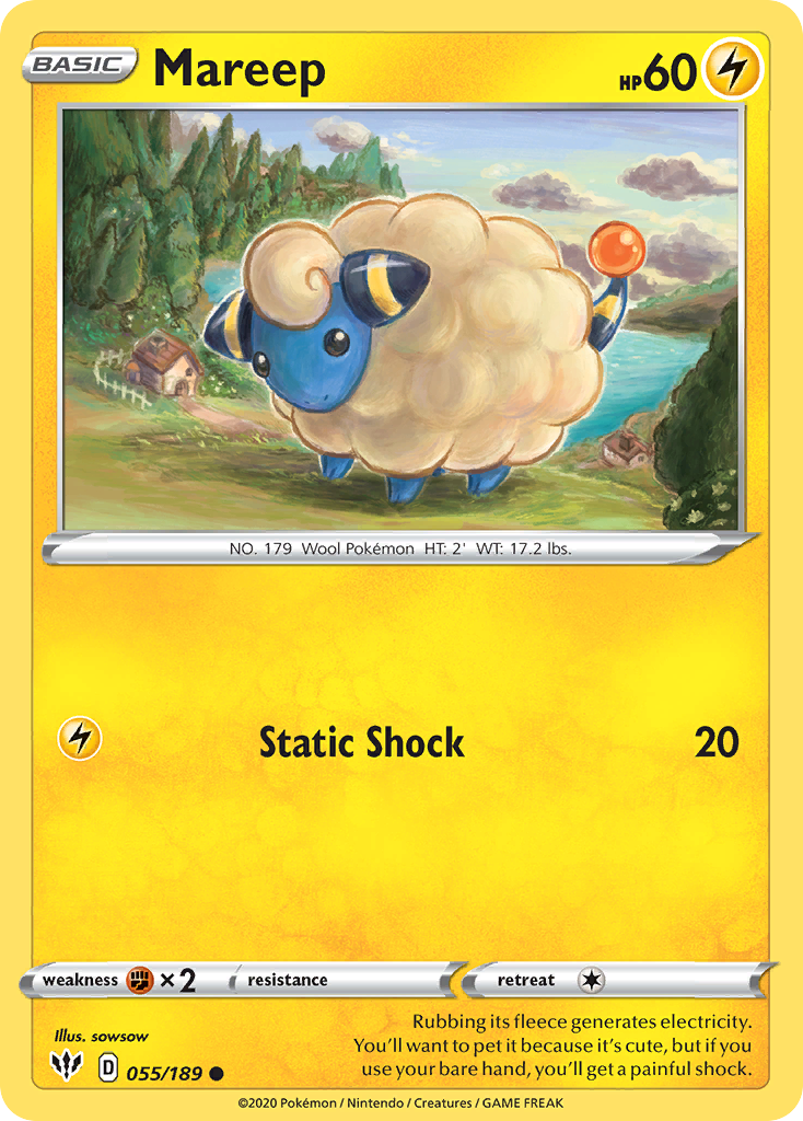 Mareep – Darkness Ablaze 055/189 Pokémon card