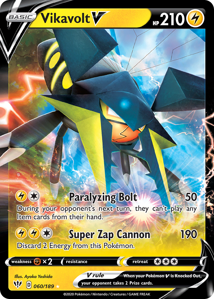 Vikavolt V – Darkness Ablaze 060/189 Pokémon card