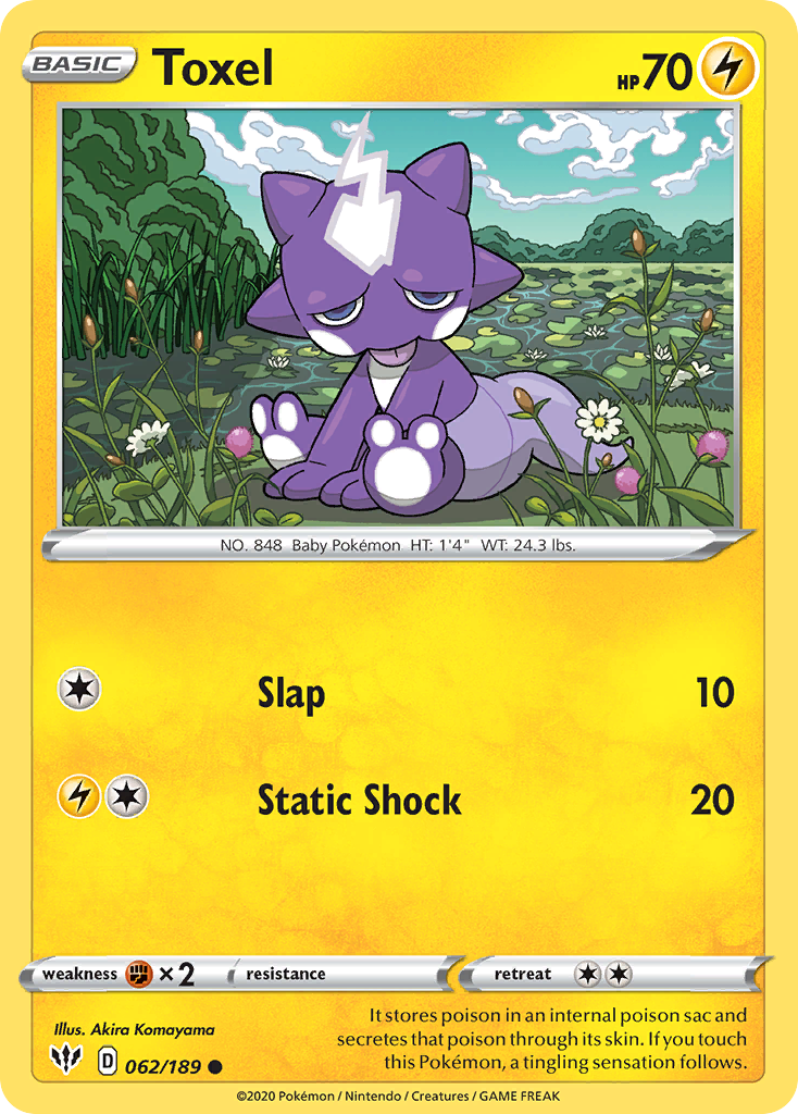 Toxel – Darkness Ablaze 062/189 Pokémon card