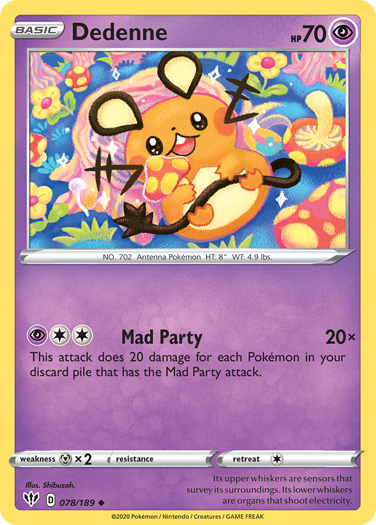 Dedenne – Darkness Ablaze 078/189 Pokémon card