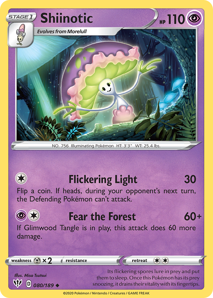 Shiinotic – Darkness Ablaze 080/189 Pokémon card