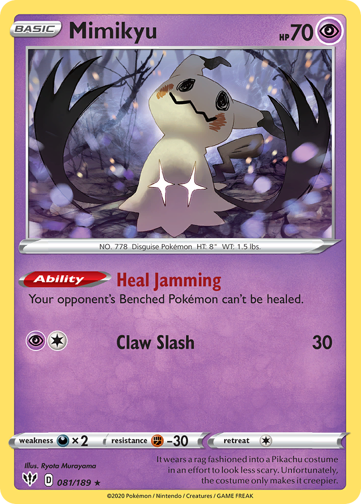 Mimikyu – Darkness Ablaze 081/189 Pokémon card