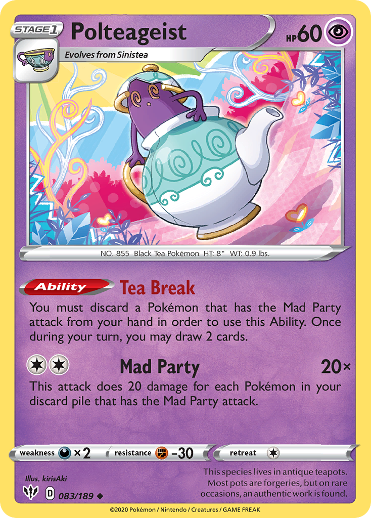 Polteageist – Darkness Ablaze 083/189 Pokémon card