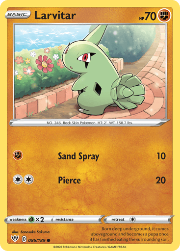 Larvitar - Darkness Ablaze 86