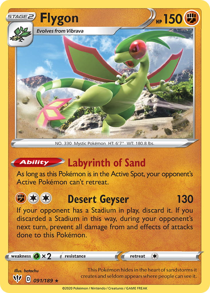 Flygon – Darkness Ablaze 091/189 Pokémon card