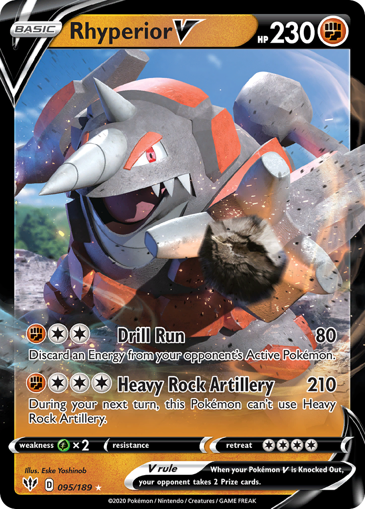 Rhyperior V – Darkness Ablaze 095/189 Pokémon card