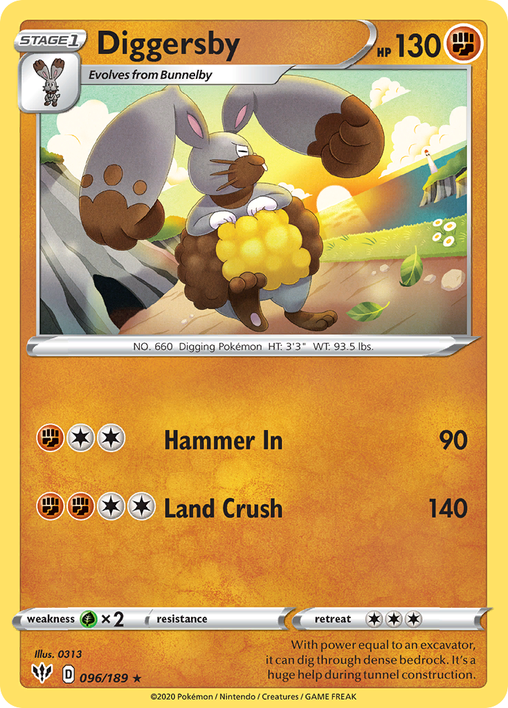 Diggersby – Darkness Ablaze 096/189 Pokémon card