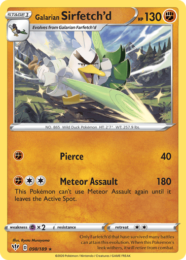 Galarian Sirfetch'd - Darkness Ablaze 98