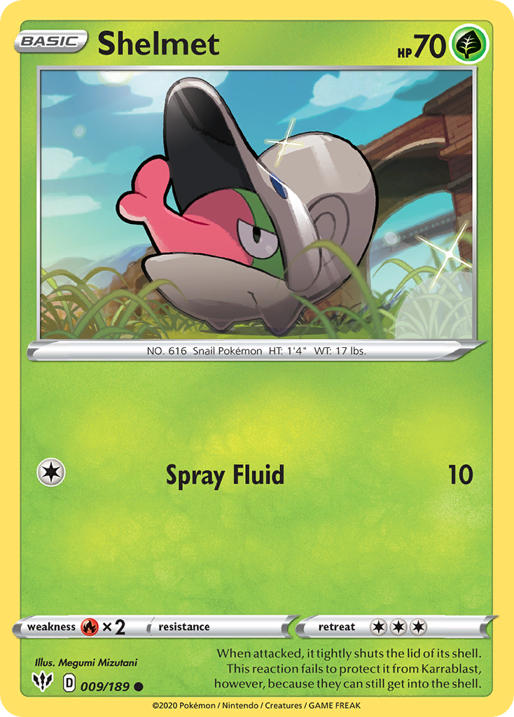 Shelmet – Darkness Ablaze 009/189 Pokémon card