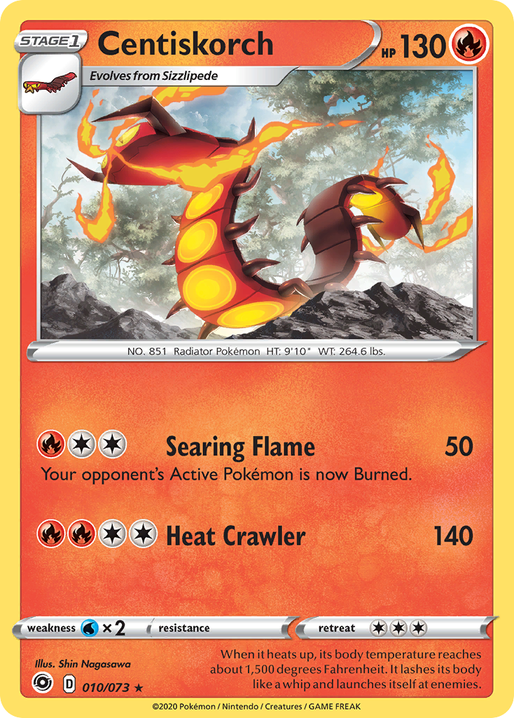 Centiskorch – Champion's Path 010/073 Pokémon card