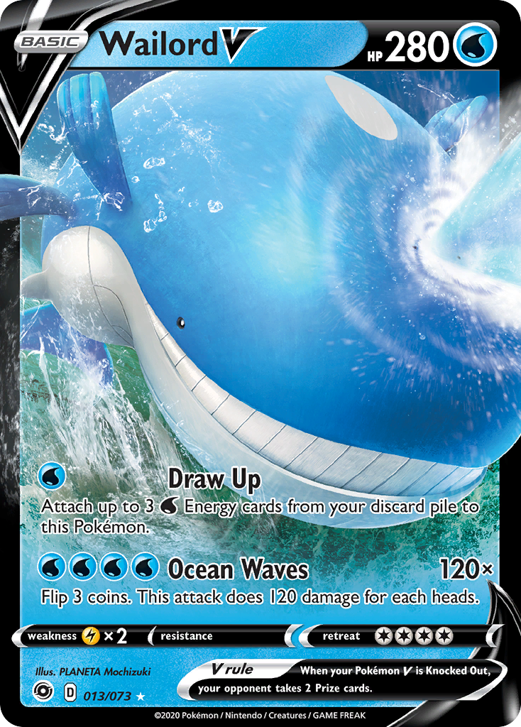Wailord V – Champion's Path 013/073 Pokémon card