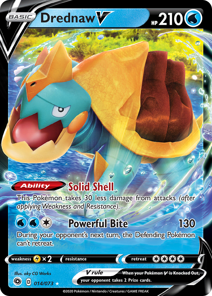 Drednaw V – Champion's Path 014/073 Pokémon card