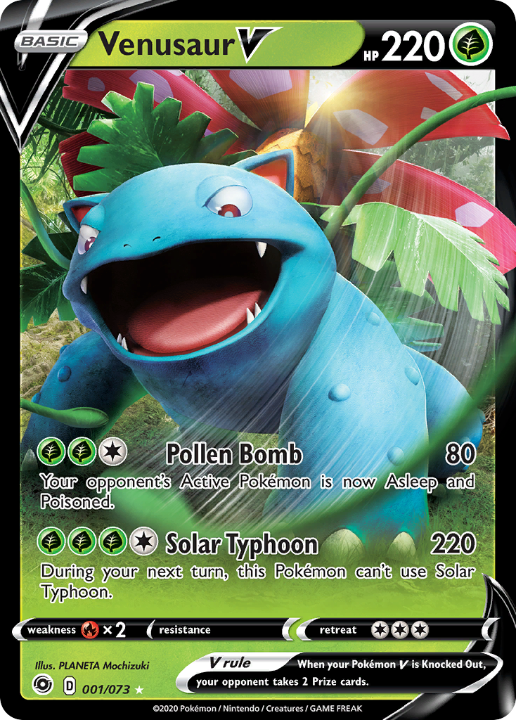 Venusaur V – Champion's Path 001/073 Pokémon card