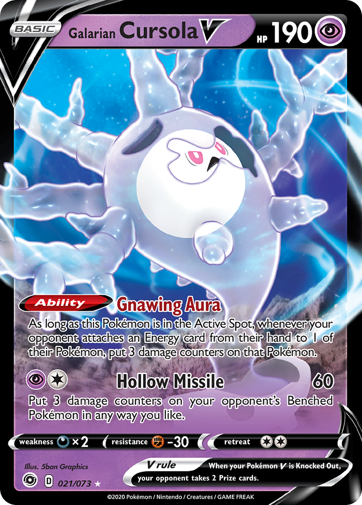 Galarian Cursola V – Champion's Path 021/073 Pokémon card
