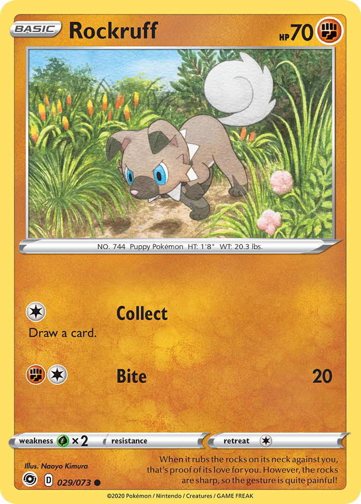 Rockruff – Champion's Path 029/073 Pokémon card