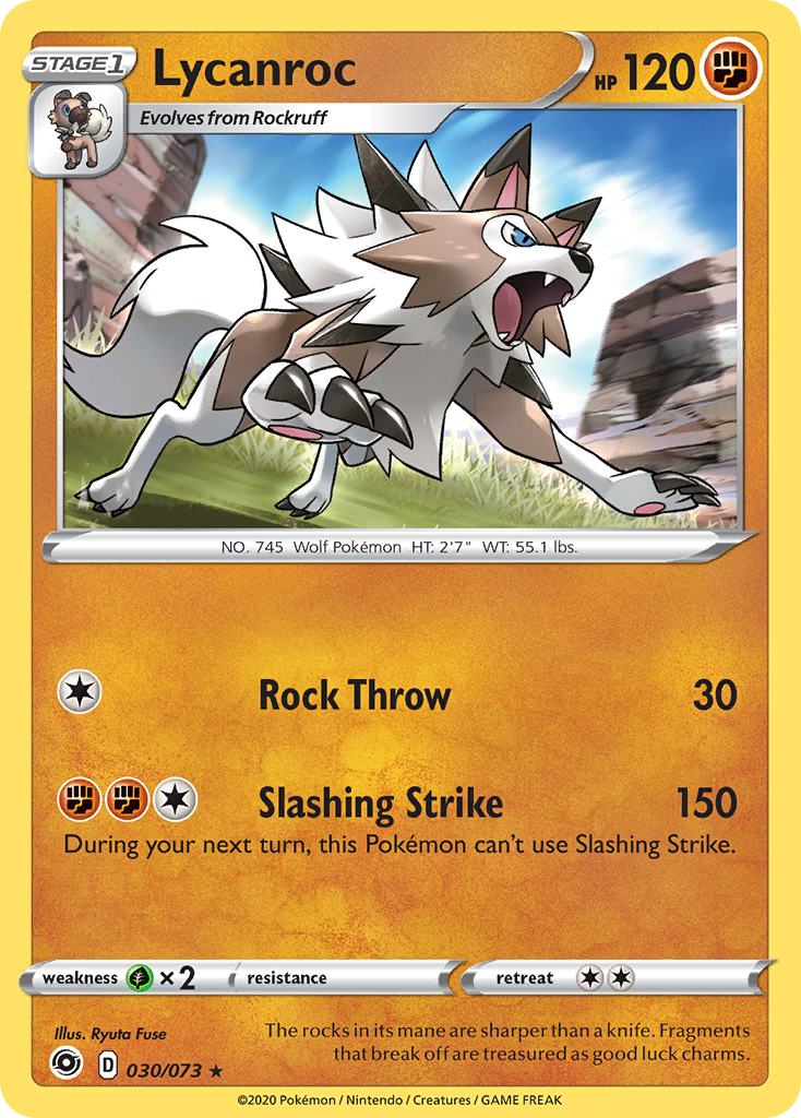 Lycanroc – Champion's Path 030/073 Pokémon card