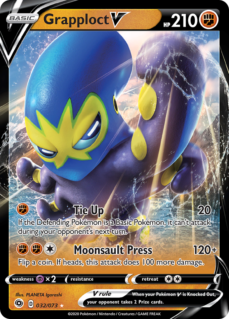 Grapploct V – Champion's Path 032/073 Pokémon card