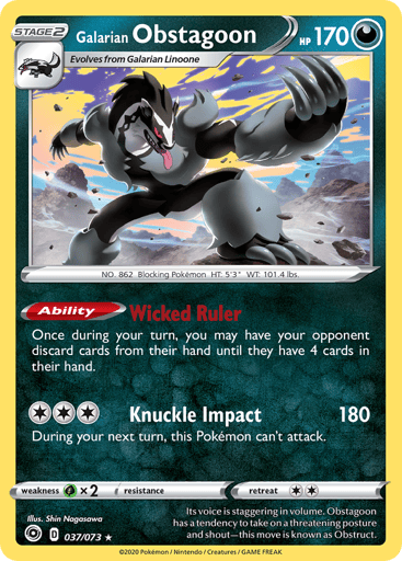 Galarian Obstagoon - Champion's Path 37