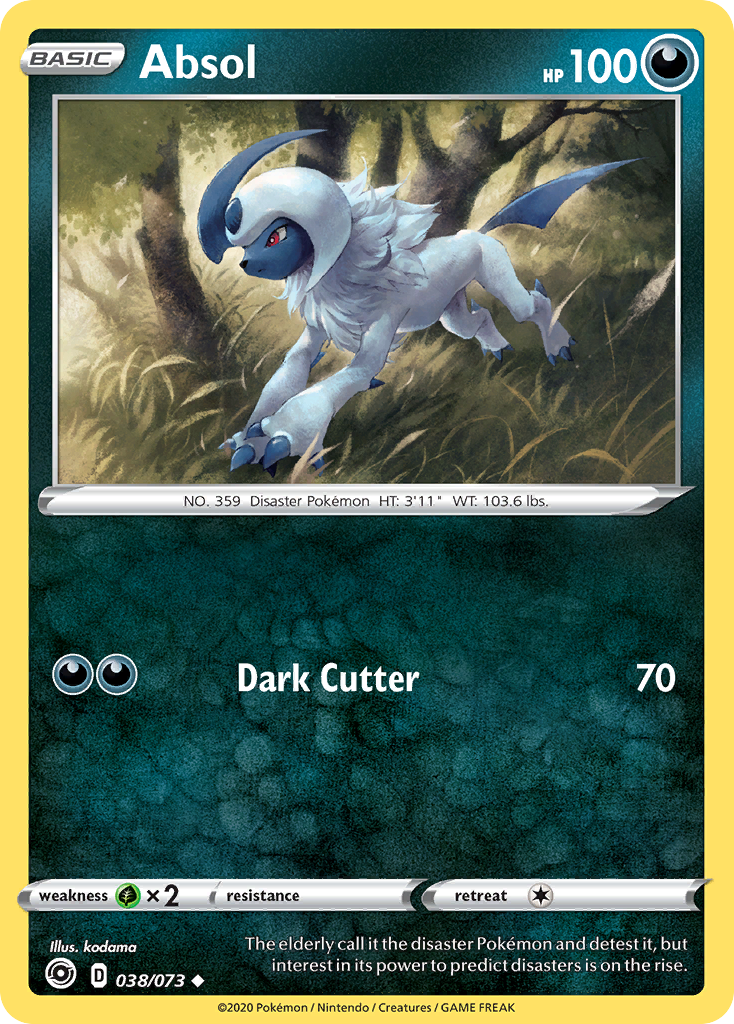 Absol – Champion's Path 038/073 Pokémon card