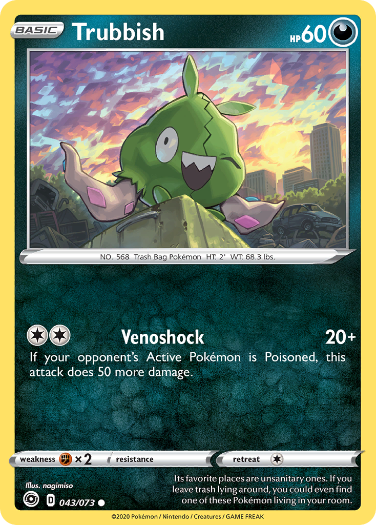 Trubbish – Champion's Path 043/073 Pokémon card