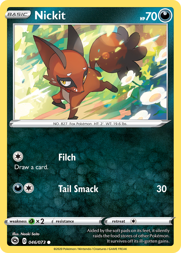 Nickit – Champion's Path 046/073 Pokémon card