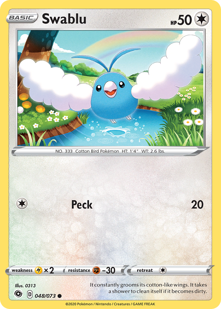 Swablu – Champion's Path 048/073 Pokémon card